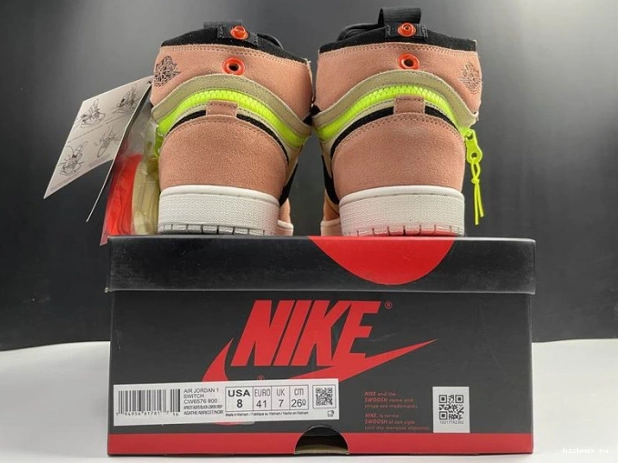 Cheap Jordan 1 Air Switch Peach CW6576-800 High 0710